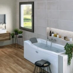 Baignoire Balnéo L.170x L.70 Cm, PROJECTA BY JACUZZI Wave Droite