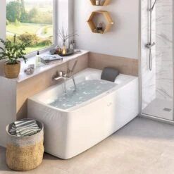 Baignoire Balnéo Asymétrique L.150x L.90 Cm Wave Droite, PROJECTA BY JACUZZI
