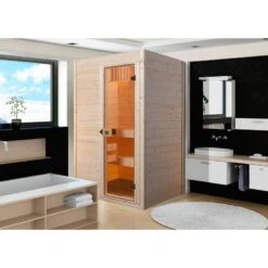 Sauna Traditionnel 2 Ou 3 Personnes WEKA Oland 139x139cm Poêle Compact 3.6kw