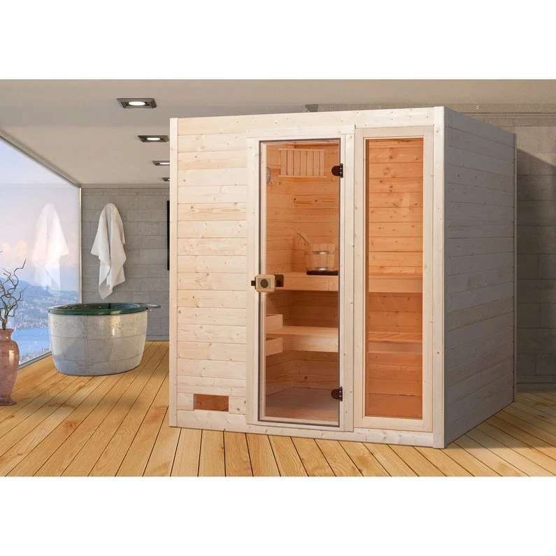 Sauna Traditionnel 2 Ou 3 Personnes WEKA Oland 189x189cm Poêle Compact 8kw 1 Sauna Traditionnel 2 Ou 3 Personnes WEKA Oland 189x189cm Poêle Compact 8kw
