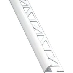 Quart-de-rond Mur Et Sol Blanc Brillant Aluminium L.250 Cm X Ep.12 Mm