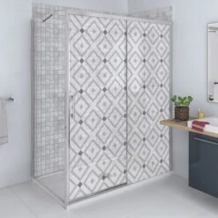 Sticker Paroi De Douche 100x200cm Forenza Anthracite, PLAGE