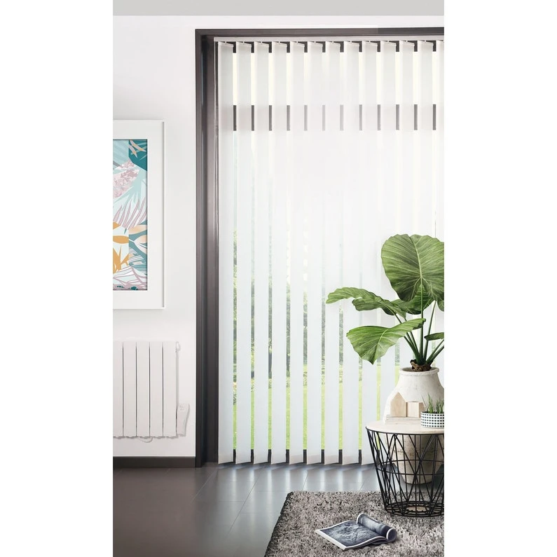 Kit Complet Rail Et Lamelles Verticales Orientables, Blanc L.300 X H.260 Cm 1 Kit Complet Rail Et Lamelles Verticales Orientables, Blanc L.300 X H.260 Cm