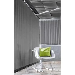 Kit Complet Rail + Lamelles Verticales Orientables, Anthracite L.150 X H.260 Cm