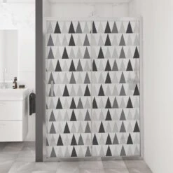 Sticker Paroi De Douche 100x200cm Scandinave Gris, PLAGE