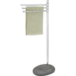 Porte-serviettes à Poser, Wenko Porte-serviettes Pebble Stone Gris