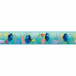 Frise, Papier Disney Finding Dory Vert, L.15.4 Cm X L.4.57 M, Vert