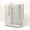 Cabine De Douche L.160 X L.90 Cm, Verre Transparent, Serenity Marbre Gris