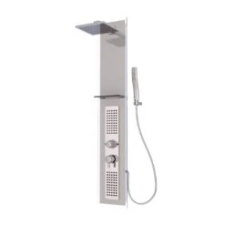 Colonne De Douche Hydromassante Avec Robinetterie, Blanc, Crystalc