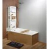 Baignoire Asymétrique L.160x L.90 Cm Blanc, SUCAL Twineo Wellness