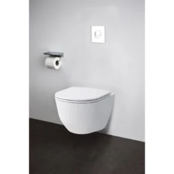 Pack WC Suspendu Bâti Mur Double Rapid Sl Et Rimless Blanc GROHE / LAUFEN