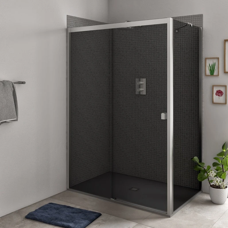 Douche Neo, Avec Receveur Kioto2 Gris 90X140 Cm 1 Douche Neo, Avec Receveur Kioto2 Gris 90X140 Cm