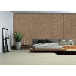 Lot De 5 Dalles De Liège Murales, Brun Clair, L.60 X L.30 Cm