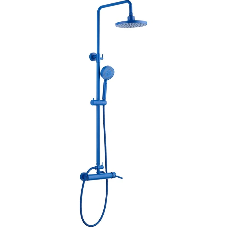 Colonne De Douche Avec Robinetterie, ROUSSEAU Hera Bleu 1 Colonne De Douche Avec Robinetterie, ROUSSEAU Hera Bleu