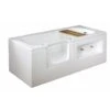 Baignoire Rectangulaire L.170x L.80 Cm Blanc, SUCAL Twineo