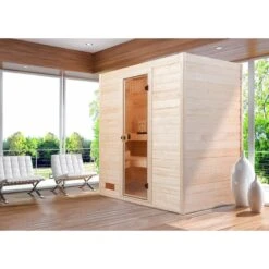 Sauna Traditionnel D’intérieur 2 Ou 3 Personnes WEKA Oland 139x189cm Poêle 6kw