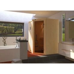 Sauna Traditionnel 2 Ou 3 Personnes WEKA Falun 144×144 Poêle Compact 3.6kw