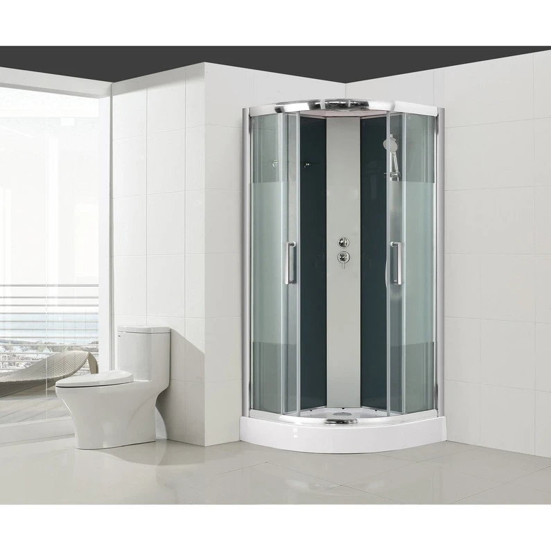 Cabine De Douche L.90 X L.90 Cm, Verre Sérigraphié, Quad