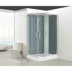 Cabine De Douche L.120 X L.90 Cm, Verre Transparent, Quad
