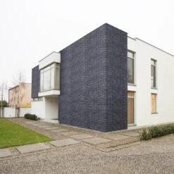 Plaquette De Parement Béton Effet Briquette Gris Graphite Piana Extérieur