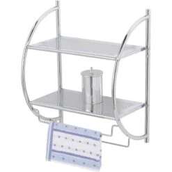 Porte Serviette Et étagère Murale Exclusive WENKO Chromé