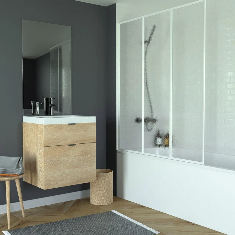 Pare-baignoire 3 Volets Pivotant Pliant H.140 X L.123 Cm Nevada 1 Pare-baignoire 3 Volets Pivotant Pliant H.140 X L.123 Cm Nevada