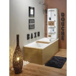 Baignoire Rectangulaire L.170x L.80 Cm Blanc, SUCAL Twineo Wellness