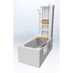 Baignoire Rectangulaire L.170x L.80 Cm Blanc, SUCAL Twineo Prime