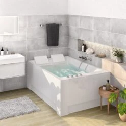 Baignoire Balnéo Avec Tablier L.180x L.120 Cm, SPALINA Kensho