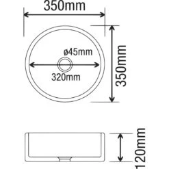Vasque à Poser Céramique Diam.35 Cm Blanc Tube -Maison Série Magasin 4 4