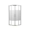 Porte Coulissante Pour Cabine 1/4 De Cercle L.90xl.90cm, Verre Sérigraphié, Quad