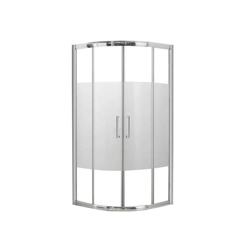 Porte Coulissante Pour Cabine 1/4 De Cercle L.90xl.90cm, Verre Sérigraphié, Quad