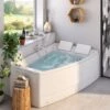 Baignoire Balnéo Avec Tablier Asymétrique L.170x L.120 Cm, SPALINA Sangha Droite