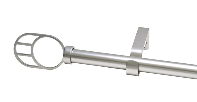 Kit De Tringle à Rideau Extensible Ellipse Diam. 16/19 Mm Argent Mat 160/300 Cm 1 Kit De Tringle à Rideau Extensible Ellipse Diam. 16/19 Mm Argent Mat 160/300 Cm