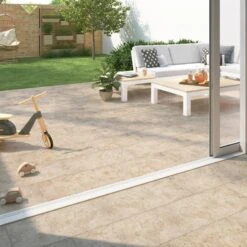 Carrelage Sol Extérieur Intenso Effet Travertin Beige Shelby L.30xL.60 Cm ARIANA