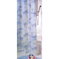 Rideau De Douche En Plastique L.180 X H.200 Cm Bleu, Anita SENSEA