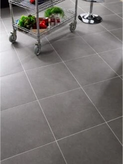 Carrelage Sol Et Mur Medio Effet Béton Anthracite First L.45 X L.45 Cm