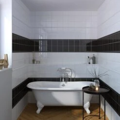 Faïence Mur Uni Noir Brillant L.15 X L.15 Cm, District EL BARCO