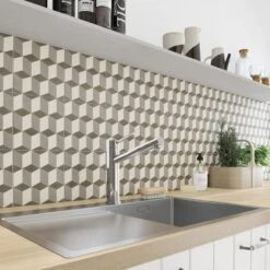 Carreau De Ciment Mur Uni Greige Mat L.20 X L.20 Cm, Belle Epoque Emy