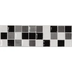 Lot De 5 Listels Primo Gris/noir/blanc, L.3 X L.20 Cm