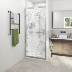 Sticker Paroi De Douche 100x200cm Champ D’été Gris, PLAGE