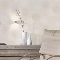 Papier Peint Expansé Intissé Spot Bulles Blanc