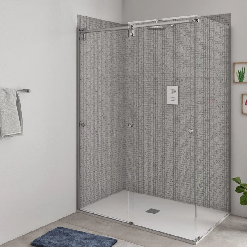 Douche Ellipse2, Avec Receveur Kioto2 Blanc 90X140 Cm 1 Douche Ellipse2, Avec Receveur Kioto2 Blanc 90X140 Cm