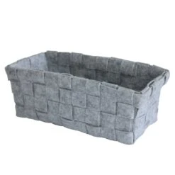 Panier En Feutrine Gris