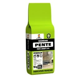 Ragréage Poudre Pente Jusqu’à 10%, Gris Clair, 2m²,10 KG