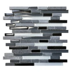 Mosaïque Mur Fusion Noir Et Blanc 30.6 X 34.7 Cm ARTENS