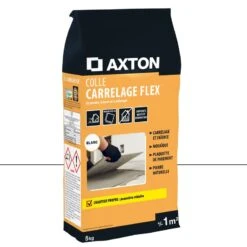 Mortier Colle, Poudre AXTON Flex Blanc 5 Kg, 1 M²