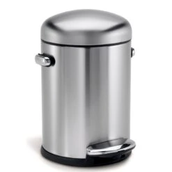 Poubelle De Salle De Bains 4500 L Acier Inoxydable Brossé SIMPLEHUMAN Retro