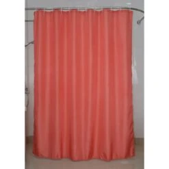 Rideau De Douche En Textile Rouge L.180 X H.200 Cm SENSEA