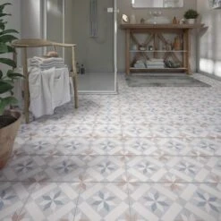 Carrelage Sol, Mur Multicouleur Effet Carreau De Ciment Patrimony L.20 X L.20 Cm